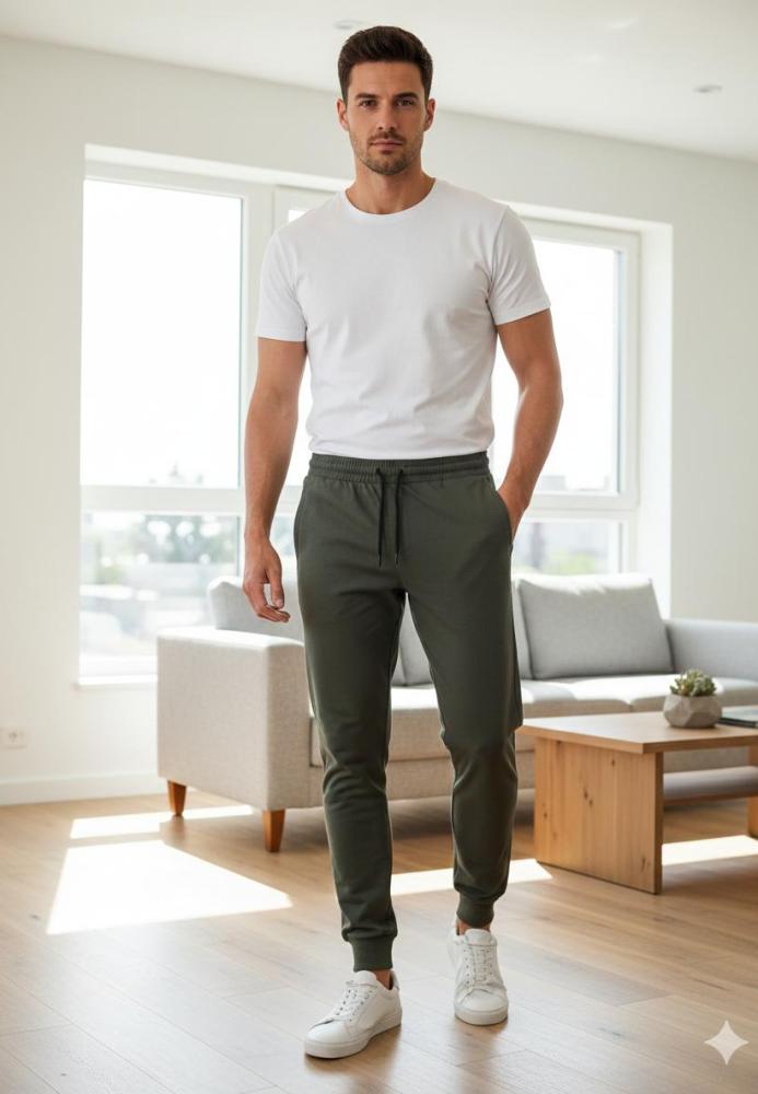 Pantaloni de sport barbat ,culoare kaki,Engros